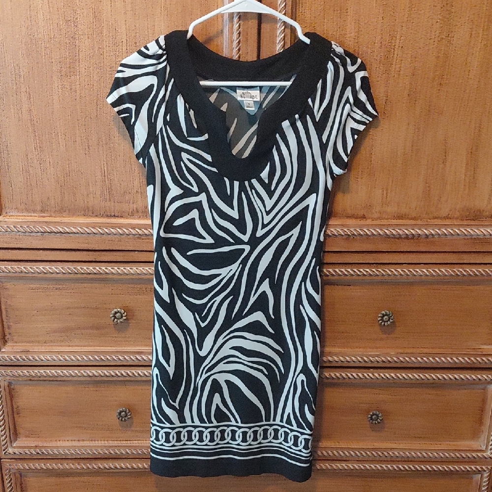 Sweet Storm Black and White Zebra Print Dress